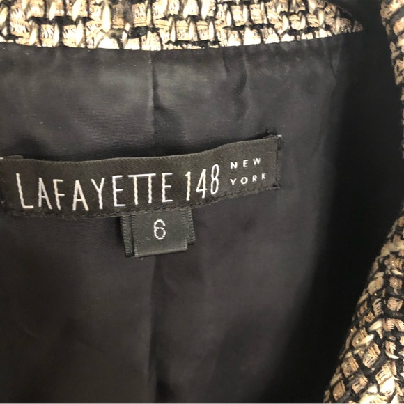 Lafayette 148 Tweed Patterned Jacket sz 6 Blazer textured like new - Picture 12 of 12